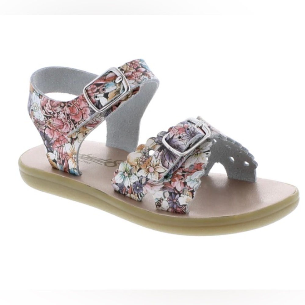 Footmates Ariel Floral Leather Sandals 12